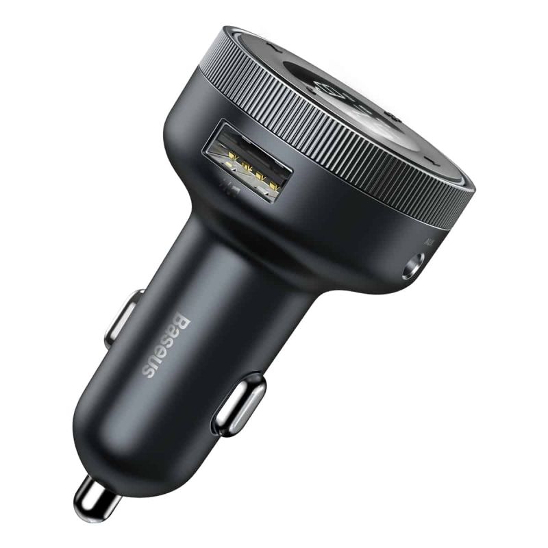 АЗП з FM-модулятором Baseus Enjoy Car Wireless MP3 Charger (Wireless 5.0+5V/3.4A) Black