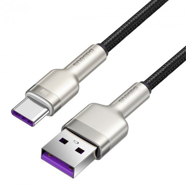 Кабель Baseus Cafule Series Metal Data Cable USB to Type-C 66W 1m Black