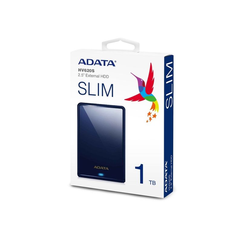 Зовнішній жорсткий диск PHD External 2.5'' ADATA USB 3.2 Gen. 1 DashDrive Classic HV620S 1TB Slim Blue