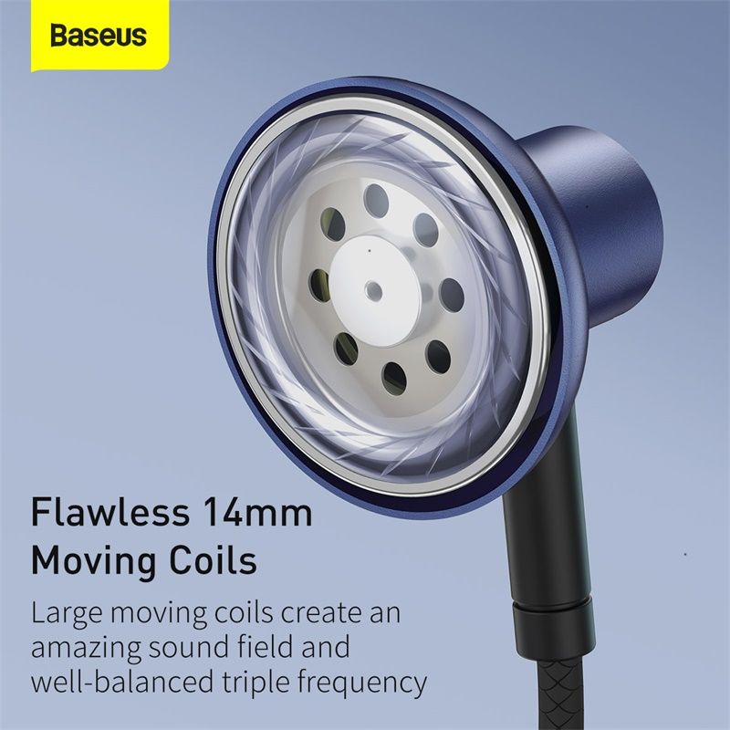 Навушники дротові Baseus Encok H19 (3.5mm) Black