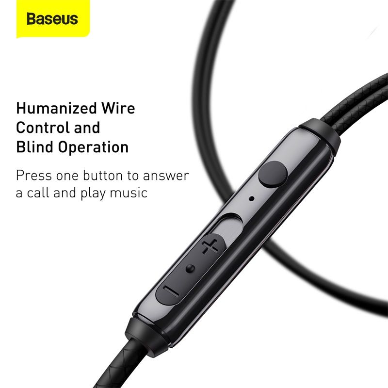 Навушники дротові Baseus Encok H19 (3.5mm) Black