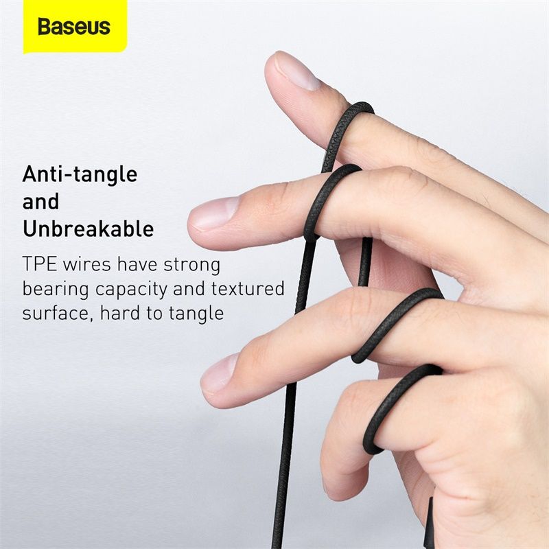 Навушники дротові Baseus Encok H19 (3.5mm) Black
