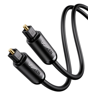 Аудіокабель UGREEN AV122 S/PDIF male to S/PDIF male, Toslink Optical Audio Cable, 2m Black