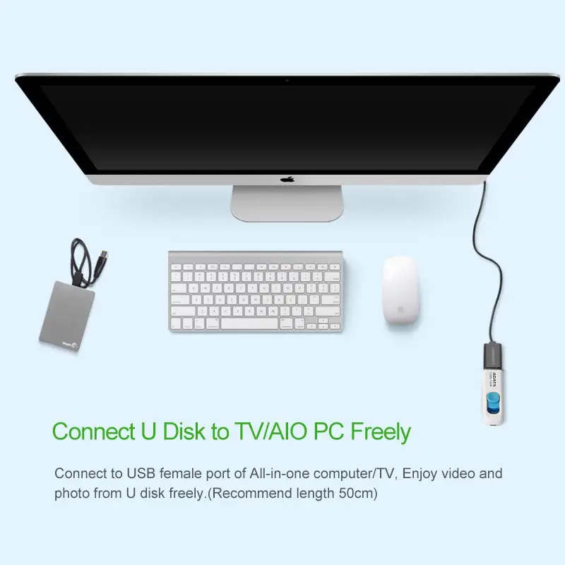 Кабель UGREEN US103 USB 2.0 A Male to A Female Cable 1.5m (Black)(UGR-10315)