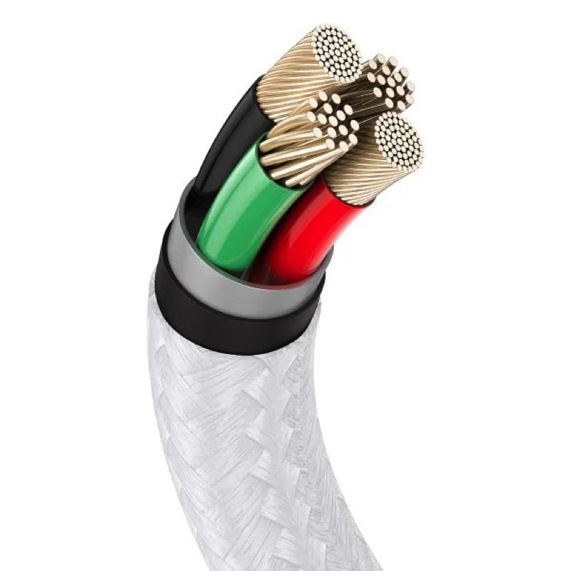 Кабель Baseus Cafule Series Metal Data Cable USB to IP 2.4A 1m White