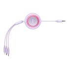 Кабель Baseus Bright Mirror 2 Series Retractable 3-in-1 Fast Charging  Data Cable USB to M+L+C 3.5A 1.1m Purple