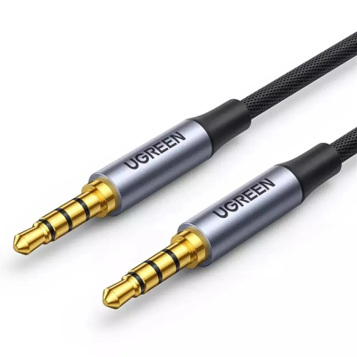 Аудіокабель UGREEN 3.5mm 4-Pole M/M Audio Cable Alu Case 2m