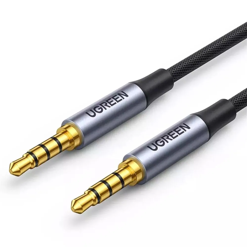 Аудіокабель UGREEN 3.5mm 4-Pole M/M Audio Cable Alu Case 2m