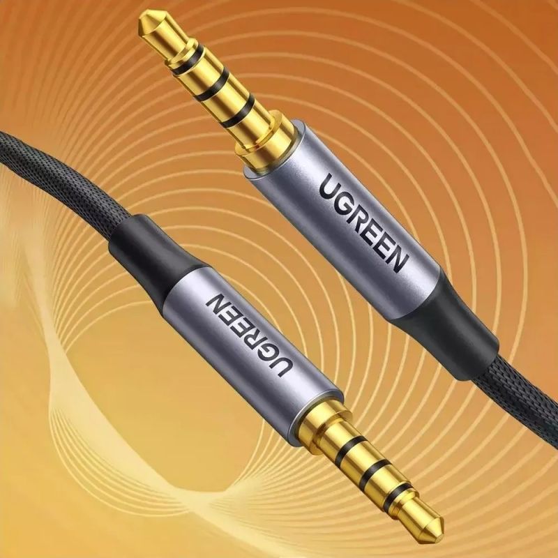 Аудіокабель UGREEN 3.5mm 4-Pole M/M Audio Cable Alu Case 2m
