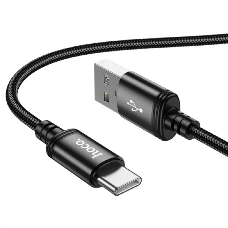 Кабель HOCO X91 Radiance charging data cable for Type-C(L=3M) Black