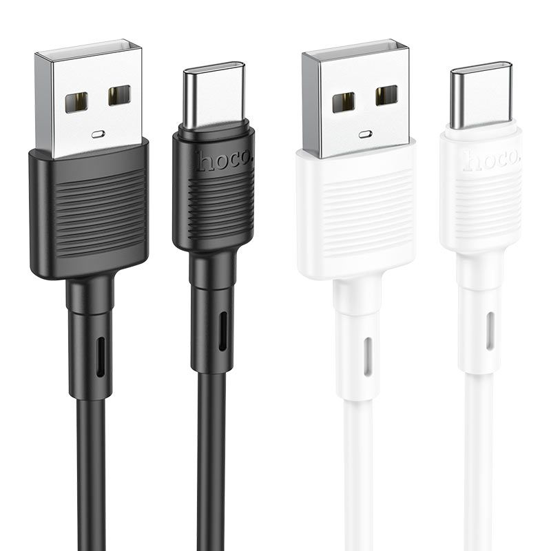 Кабель HOCO X83 USB to Type-C 3A, 1m, PVC, PVC connectors, Black