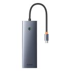 USB-хаб Baseus UltraJoy Series 10-Port HUB Docking Station Space Grey（Type-C to HDMI4K@60Hz*1+VGA*1+USB 3.0*3+PD*1+RJ45*1+SD/TF*1+3.5mm*1）