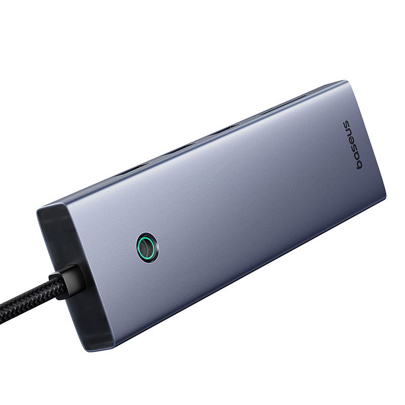 USB-хаб Baseus UltraJoy Series 10-Port HUB Docking Station Space Grey（Type-C to HDMI4K@60Hz*1+VGA*1+USB 3.0*3+PD*1+RJ45*1+SD/TF*1+3.5mm*1）