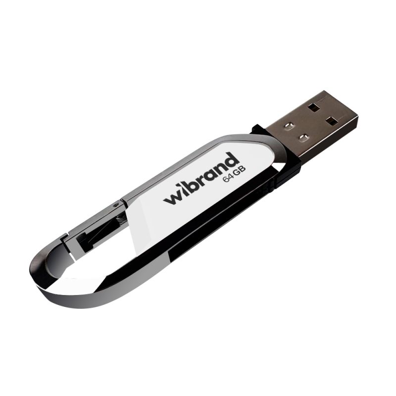 Флеш-накопичувач Wibrand USB 2.0 Aligator 64Gb White