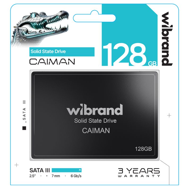 Накопичувач SSD Wibrand Caiman 128GB 2.5" 7mm SATAIII Standard