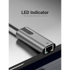 Адаптер Vention USB 3.0-A to Gigabit Ethernet Adapter Gray 0.15M Aluminum Alloy Type (CEWHB)