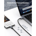 Кабель UGREEN US316 USB-C to USB-C 2.0 Cable 100W Alu Case with Braid 1.5m (Space Gray) (UGR-70428)