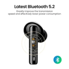Бездротові навушники UGREEN WS106 HiTune T3 Active Noise-Cancelling Wireless Earbuds, IPX5, Black(UGR-90401)