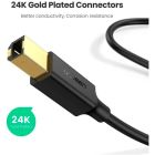Кабель UGREEN US135 USB 2.0 AM to BM Print Cable 1.5m (Black)(UGR-10350)