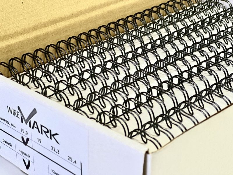 Пружини металеві wireMARK 15.9 мм, чорні (25 шт)