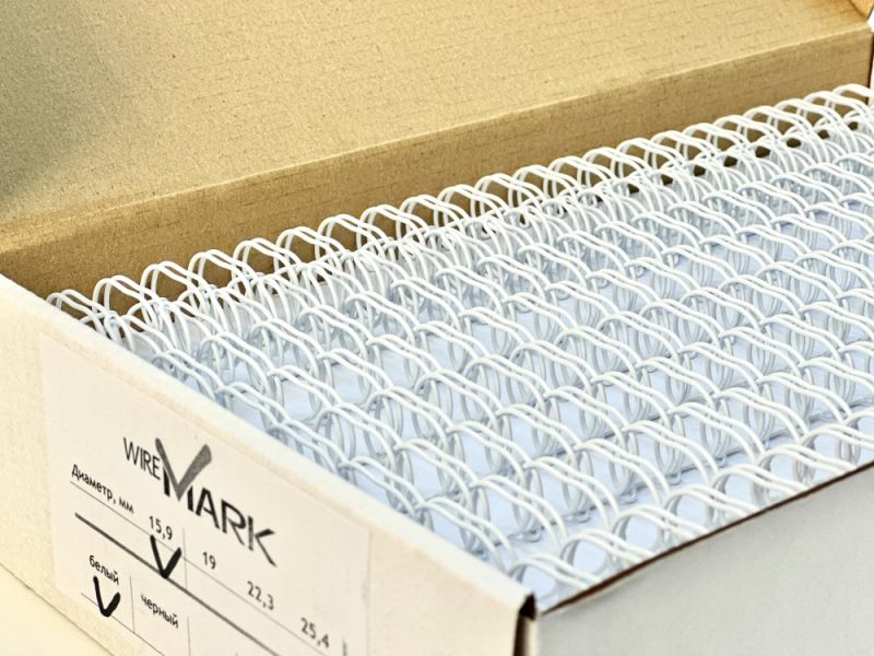Пружини металеві wireMARK 19.0 мм, білі (25 шт)