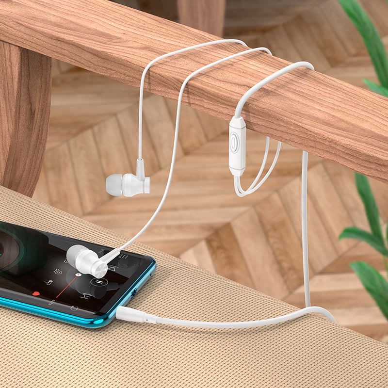 Навушники BOROFONE BM67 Talent universal earphones with mis White