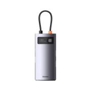 USB-хаб Baseus Metal Gleam Series 4-in-1 Multifunctional Type-C HUB Docking Station Gray （Type-C to USB3.0*3+RJ45*1）