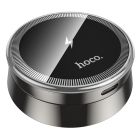 Автотримач для телефона з БЗП HOCO HW33 Metal ring magnetic wireless fast charging car holder (center console) Metal Grey