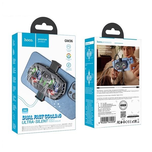 Кулер для мобільного телефона GM36 Mustango mobile phone dual cooler Black
