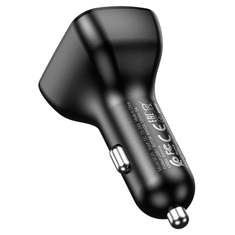 АЗП з FM-модулятором BOROFONE BC41 Eminency QC3.0 Car BT FM transmitter 18W Black 8525500090