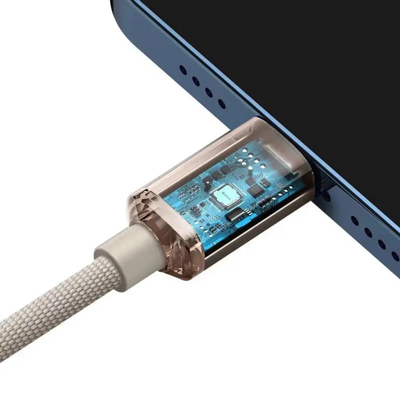 Кабель Baseus Crystal Shine Series Fast Charging Data Cable Type-C to iP 20W 1.2m Pink