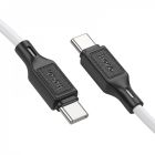 Кабель HOCO X90 Cool 60W silicone charging data cable for Type-C to Type-C White
