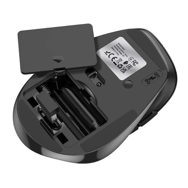 Маніпулятор миша HOCO GM24 Mystic six-button dual-mode business wireless mouse Black