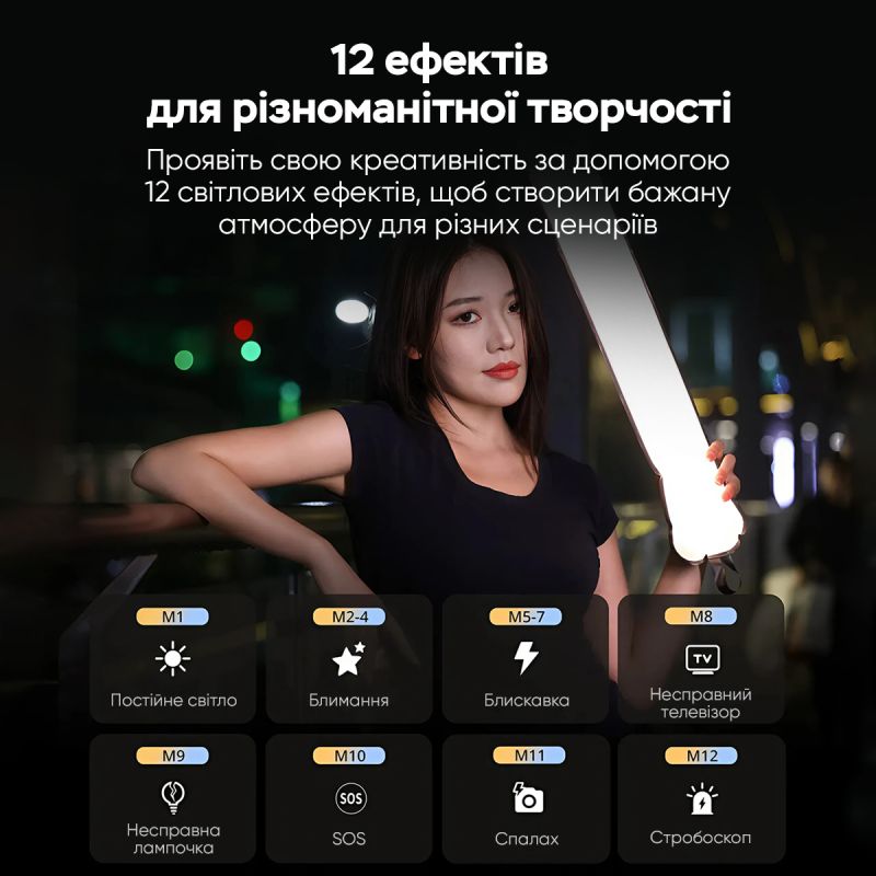 Відеосвітло Ulanzi Vijim UA12 Portable Air Tube Light (L092 UA12)