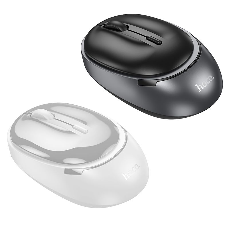 Маніпулятор миша HOCO GM34 Nuevo dual-mode business wireless mouse Black Metal Gray