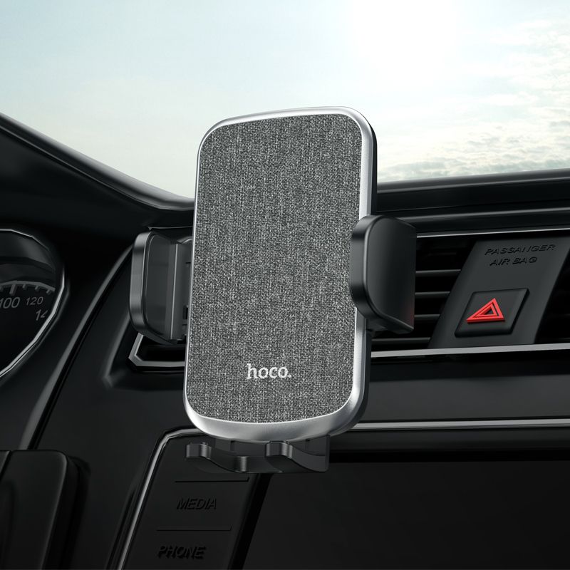 Автотримач для телефона HOCO CA94 Polaris push-type air outlet car holder Black