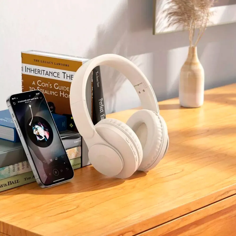 Бездротові накладні навушники HOCO W45 Enjoy BT headset Milky White