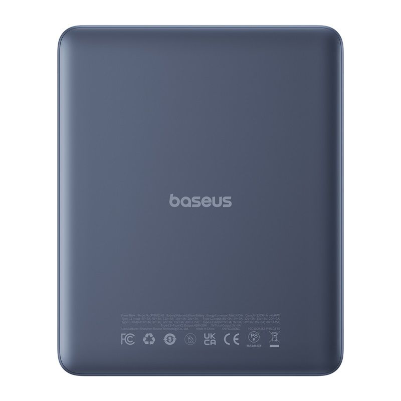 Зовнішній акумулятор Baseus Blade2 Fast-Charging Power Bank with Digital Display Intelligent Edition 12000mAh 65W Mariana Blue  (with Baseus Mini Whit