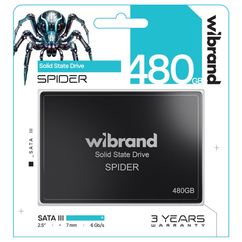 Накопичувач SSD Wibrand Spider 480GB 2.5" 7mm SATAIII Standard