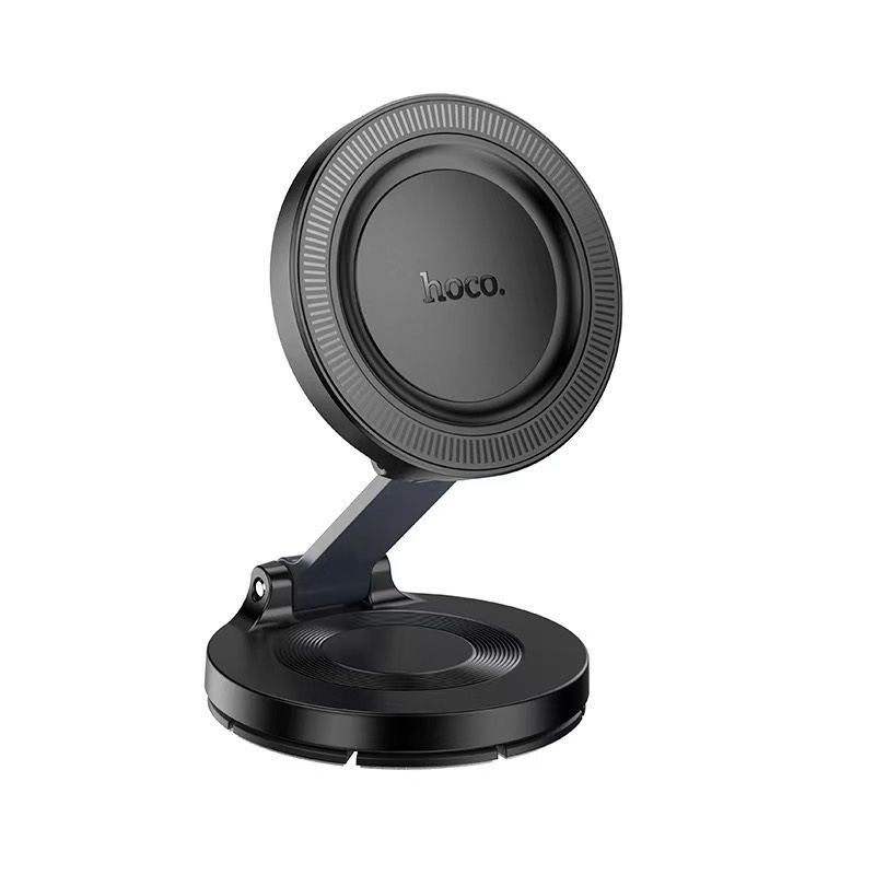Автотримач для телефона HOCO H61 Show folding ring magnetic car holder (dashboard) Black Metal Gray