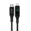 Кабель ACEFAST C6-01 Type-C to iP, 3A, 30W, 1.2m, nylon, zinc connectors, Black