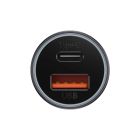 Автомобільний зарядний пристрій Baseus Golden Contactor Max Dual Fast Charger Car Charger U+C 60W Dark Gray