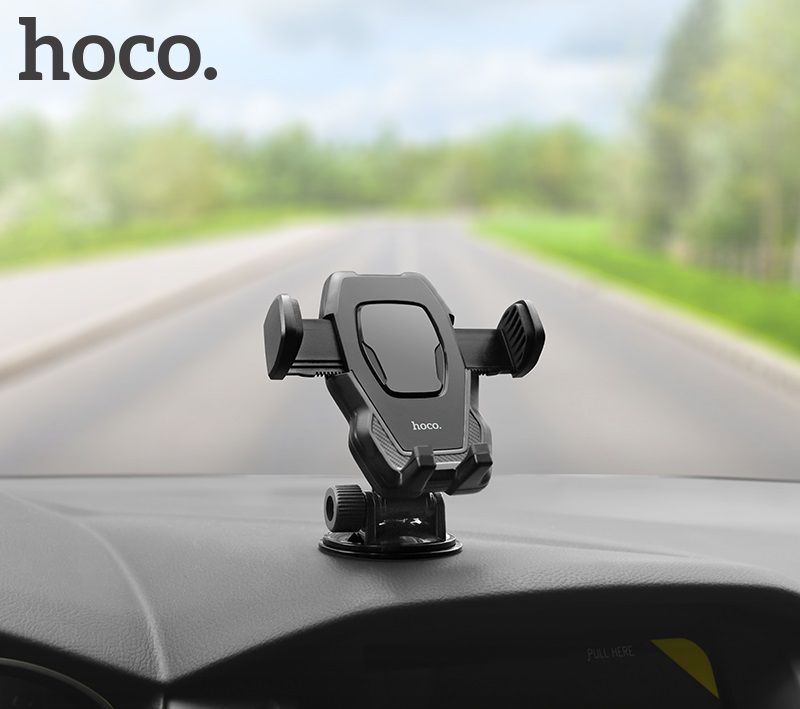 Автотримач для телефона HOCO CA31 cool run suction cup car holder Black
