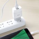 Мережевий зарядний пристрій з кабелем HOCO C73A Glorious dual port charger set(Micro) 12W White