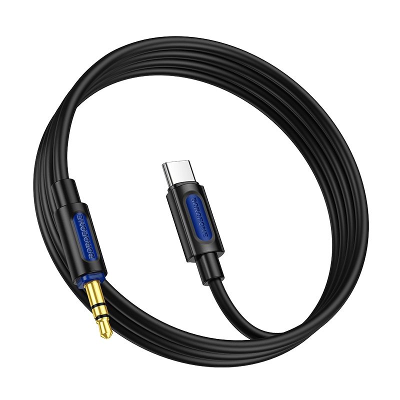 Аудіокабель BOROFONE BL20 True sound silicone digital audio conversion cable Type-C Black
