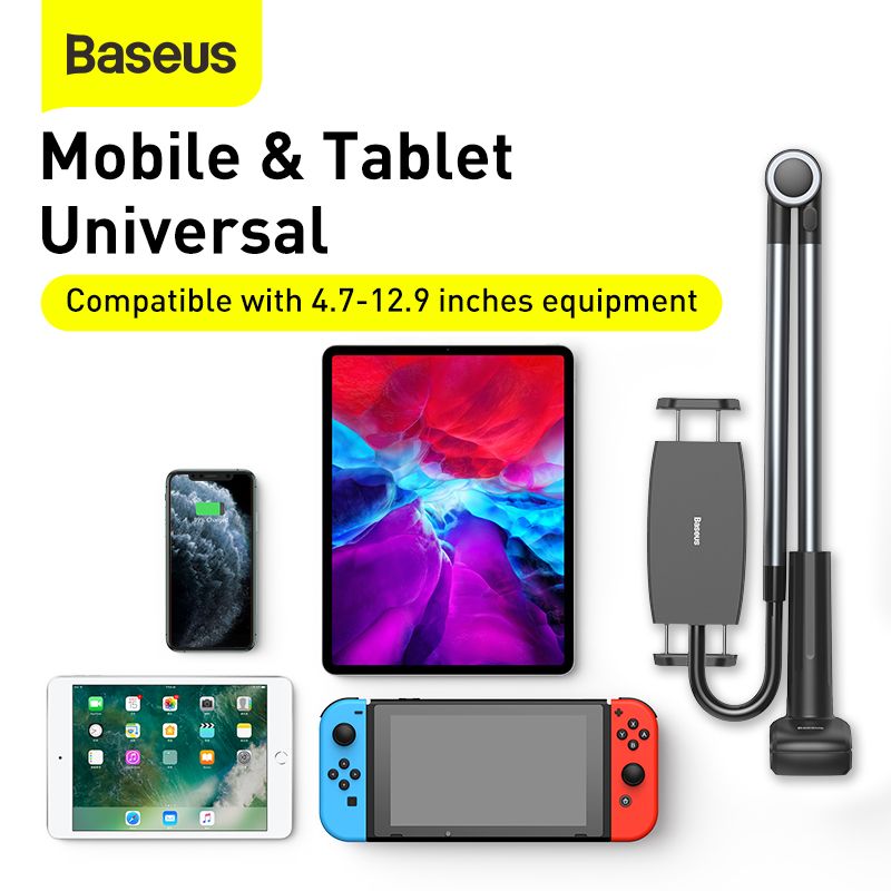 Тримач для мобiльного Baseus Otaku life rotary adjustment lazy holder Pro（Applicable for phone/ ipad) gray