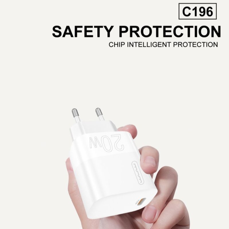 Мережевий зарядний пристрій WUW-C196 1Type-C PD20W white