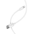 Кабель BOROFONE BX14 USB to iP 2.4A, 1m, PVC, TPE connectors, White