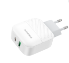 Мережевий зарядний пристрій BOROFONE BA46A Premium PD + QC3.0 18W White