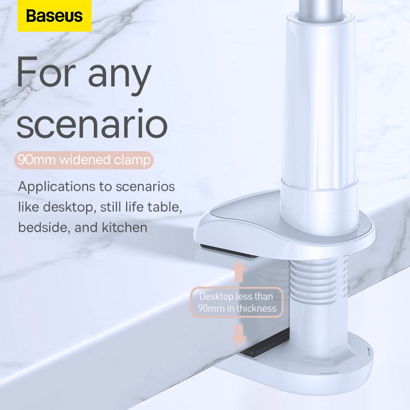 Тримач для телефона Baseus Unlimited adjustment lazy phone holder silver